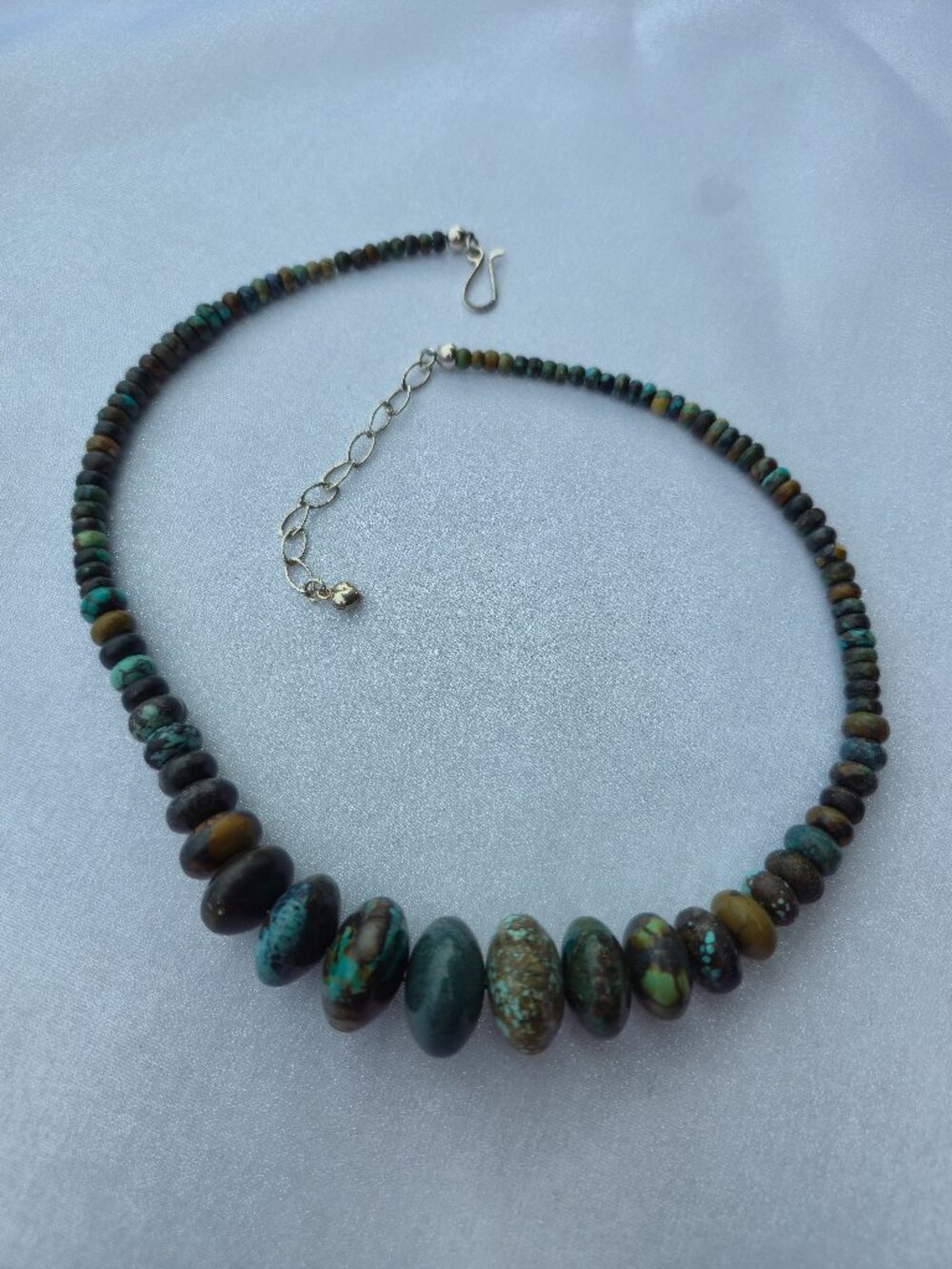 DTR Jay King 925 Vintage Desert Rose Azure Peaks Turquoise Necklace
